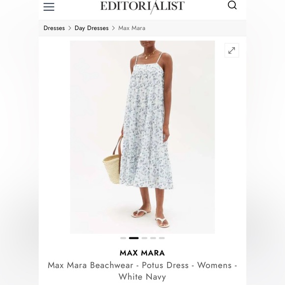 SOLD! MAXMARA LEISURE Label-cut ‘Potus’ Logo Print Dress Size: Small US4 Spring - Picture 7 of 16